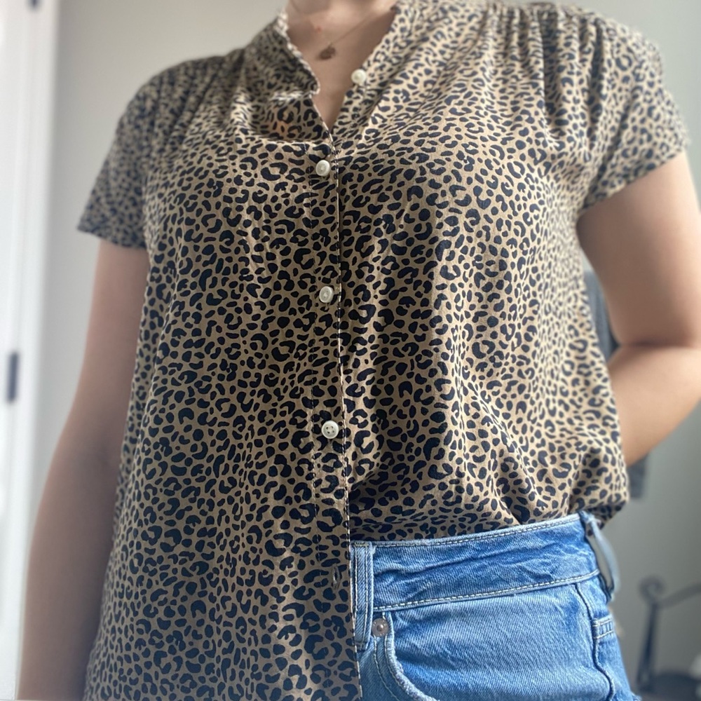 Cheetah print blouse